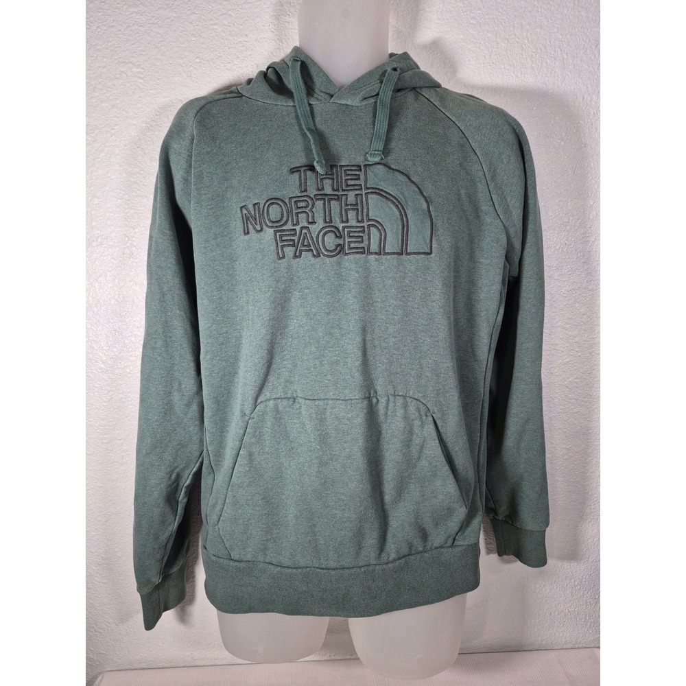 The North Face Mens Large Green Embroidered Logo Raglan Pullover Hoodie NF0A3568